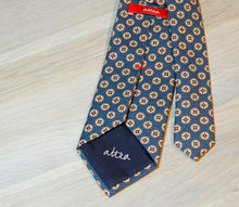 Load image into Gallery viewer, Altea-Blue-beige-diamond-cotton-linen-Tie-back
