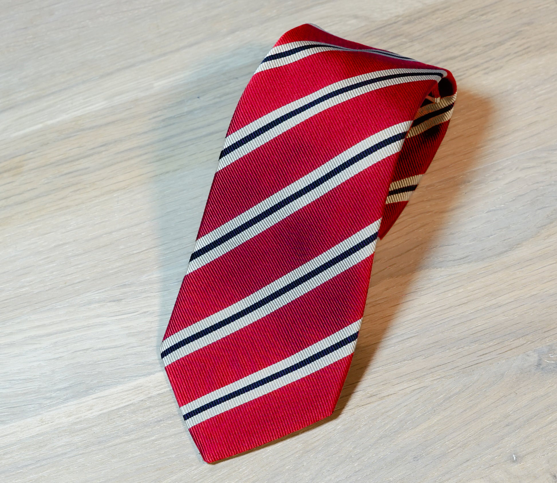 Altea-Burgundy-white-regimental-silk-tie