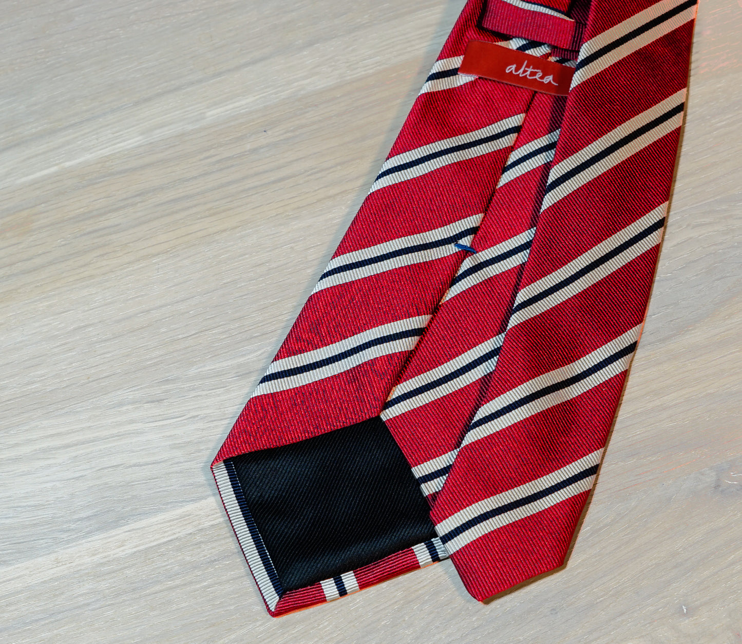 Altea-Burgundy-white-regimental-silk-tie-back