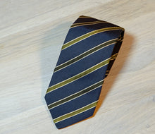 Load image into Gallery viewer, Altea-Navy-green-regimental-silk-tie
