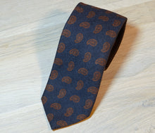 Load image into Gallery viewer, Altea-blue-brown-paisley-wool-tie
