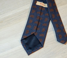 Load image into Gallery viewer, Altea-blue-brown-paisley-wool-tie-back
