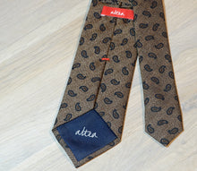 Ladda upp bild till gallerivisning, Altea-brown-blue-paisley-Wool-Cotton-Tie-back
