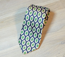 Load image into Gallery viewer, Altea-navy-green-art-deco-silk-tie
