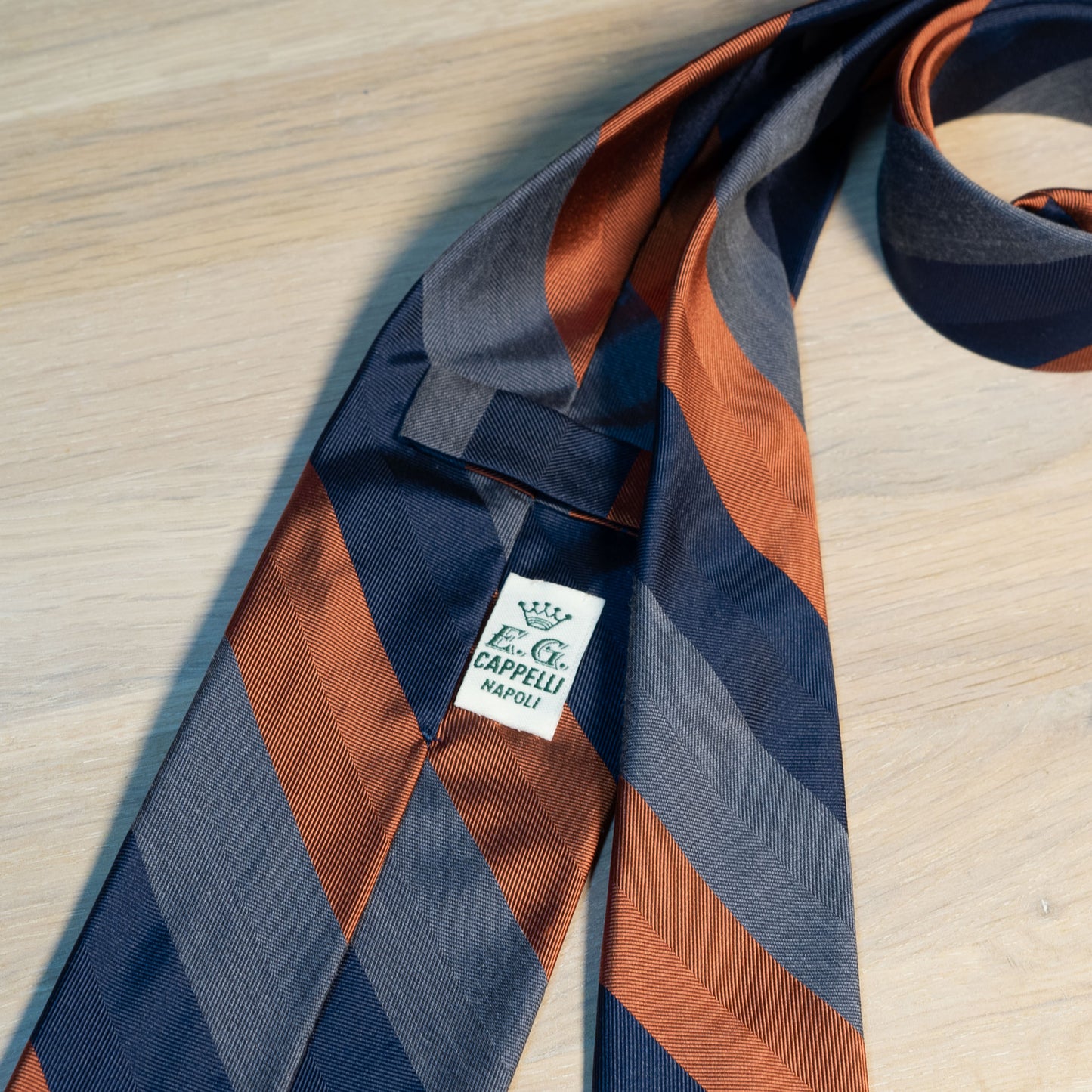 Regimental Stripe Twill Silk Tie