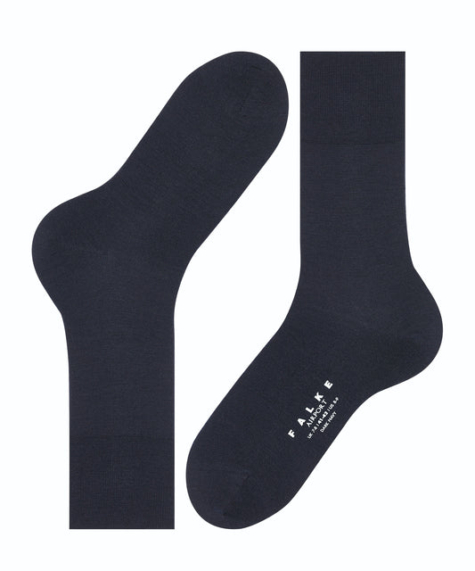 Airport Dark Navy Wool/Cotton Socks - The Bespoke Shop