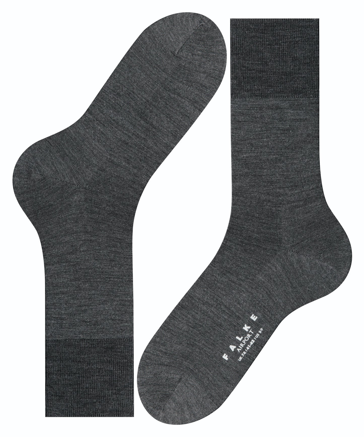 Airport Asphalt Melange Wool/Cotton Socks - The Bespoke Shop