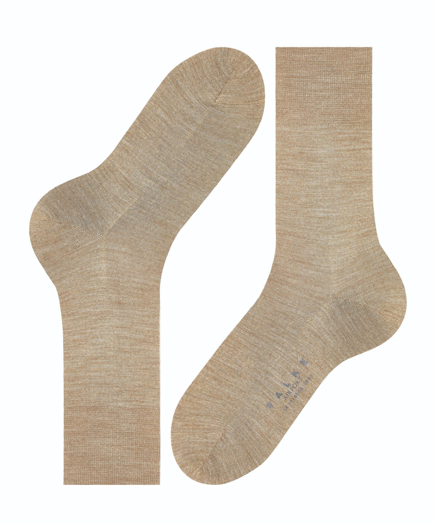 Airport Nutmeg Melange Wool/Cotton Socks - The Bespoke Shop