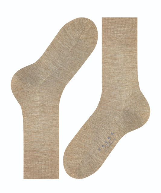 Airport Nutmeg Melange Wool/Cotton Socks - The Bespoke Shop