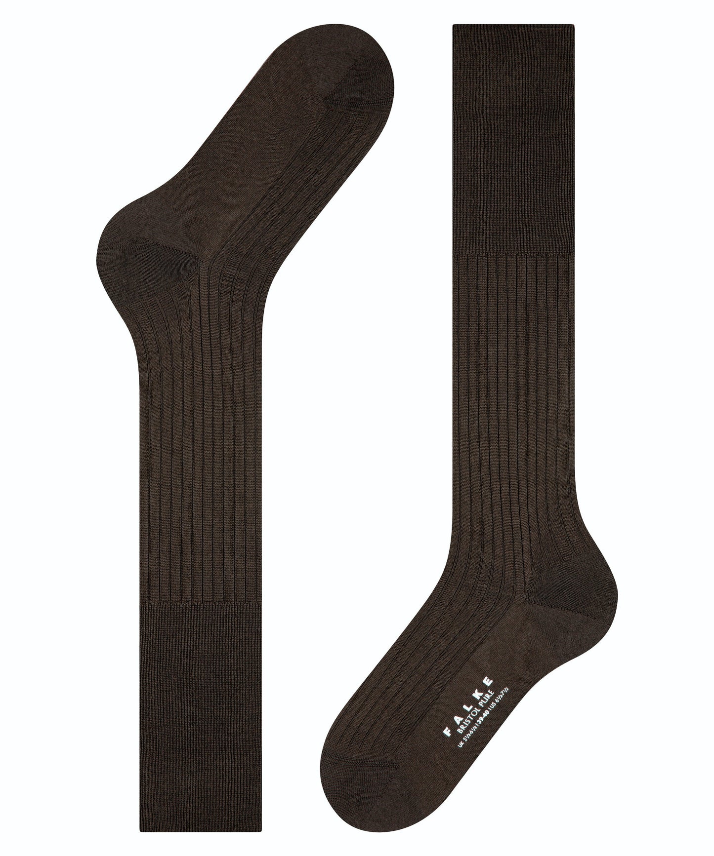 Bristol Brown Wool knee-high Socks - The Bespoke Shop 