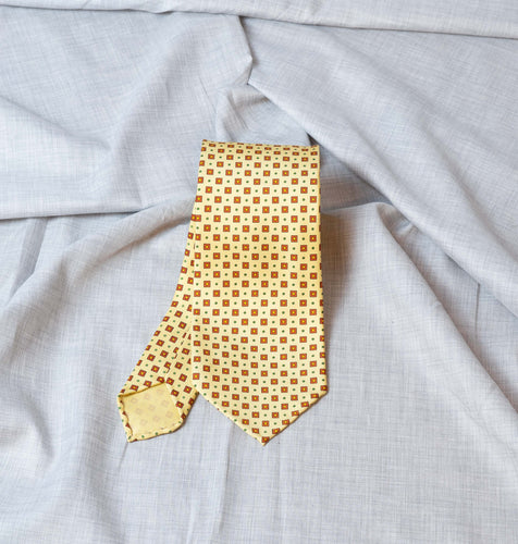 Lt Yellow Madder Silk Tie Untipped - The Bespoke Shop 