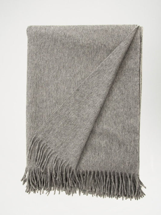 Jura Lambswool/Angora Scarf - Derby Grey - The Bespoke Shop