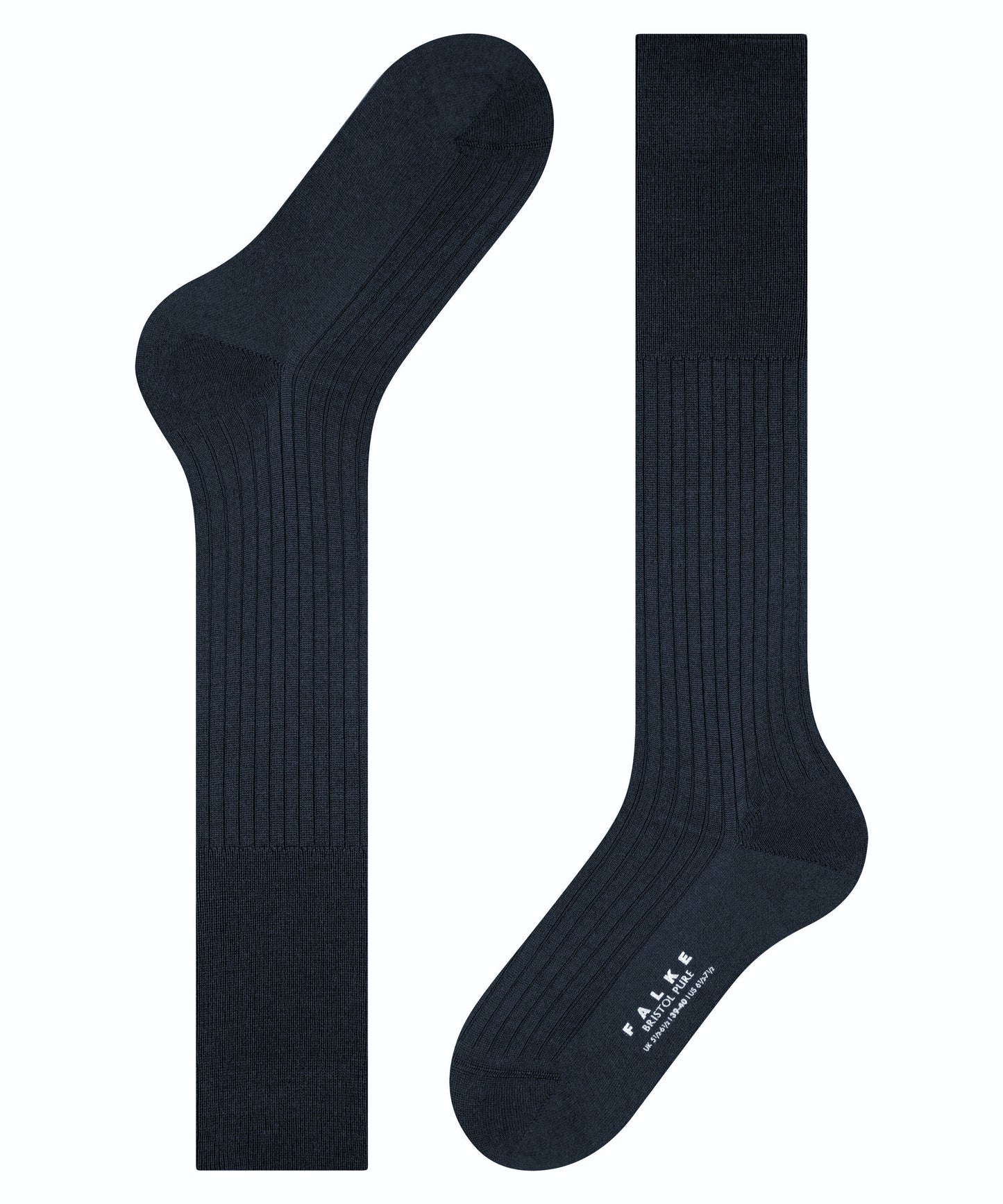 Bristol Navy Wool knee-high Socks - The Bespoke Shop 