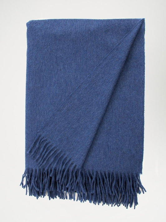 Jura Lambswool/Angora Scarf - Classic Denim - The Bespoke Shop